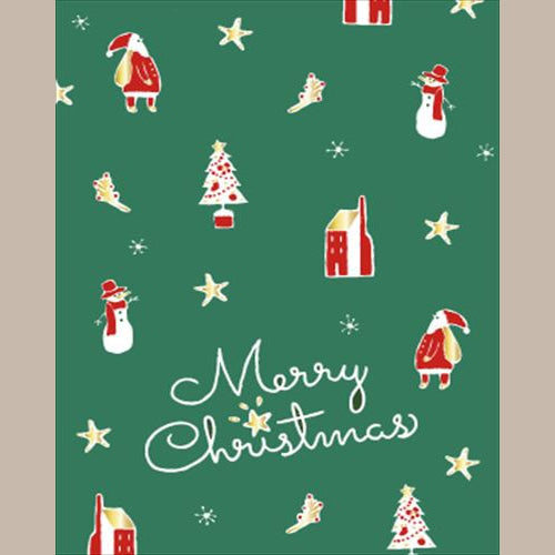 Konno Printing Greeting Card Christmas Pattern Letterpress Card L22S017