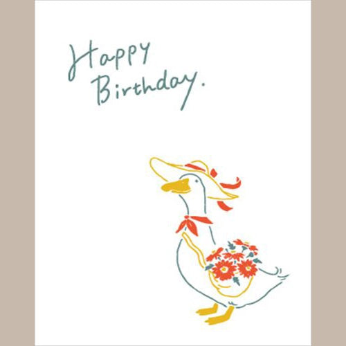 Konno Printing Greeting Card Duck Letterpress Card L22S019