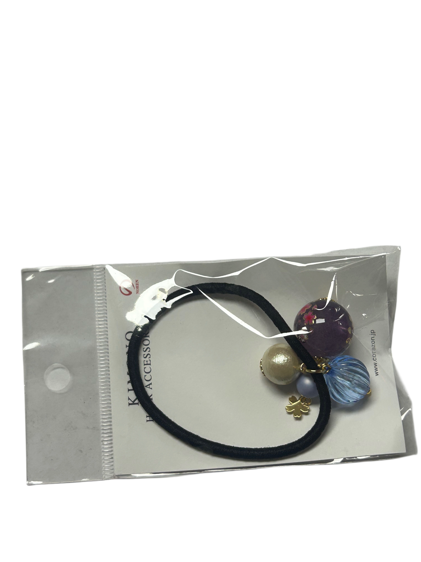 Sakura ball hair rubber purple HD