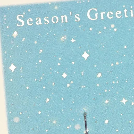 Mini Santa Sepia Card, Tokyo Blue Light-Up S-417