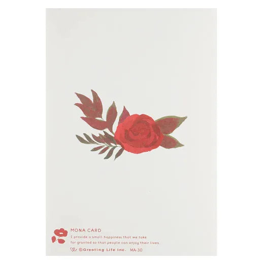MONA Bouquet Card Red Flowers MA-30