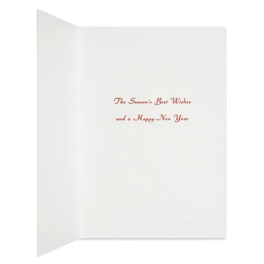 Japanese-Style Mini Santa Christmas Card, Snow Shrine SJ-79