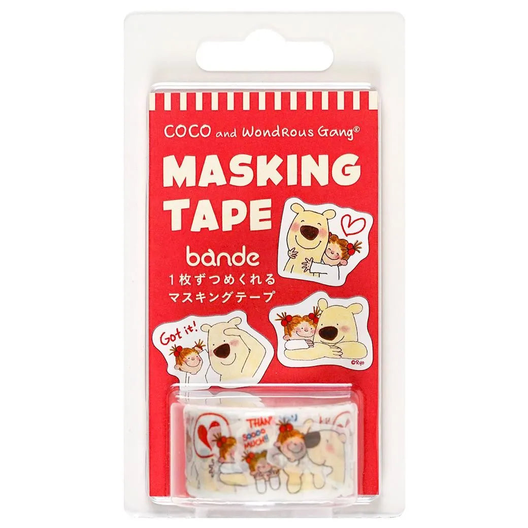 テープ・マスキングテープ Coco Coco-chan Bande Die-Cut Masking Tape 20mm Wide Coco-chan & Paul