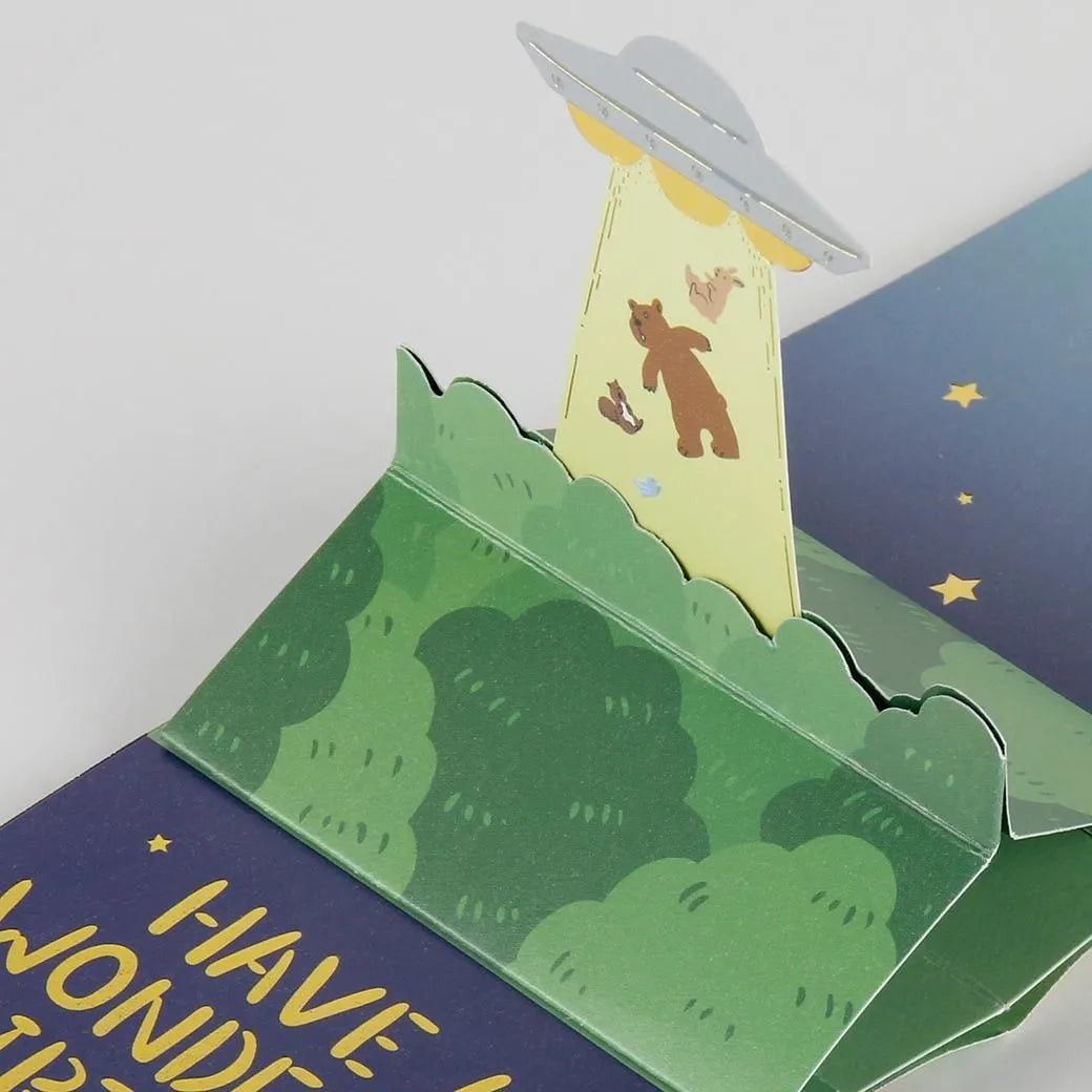 Birthday UMA Pop-Up Mini Card UFO