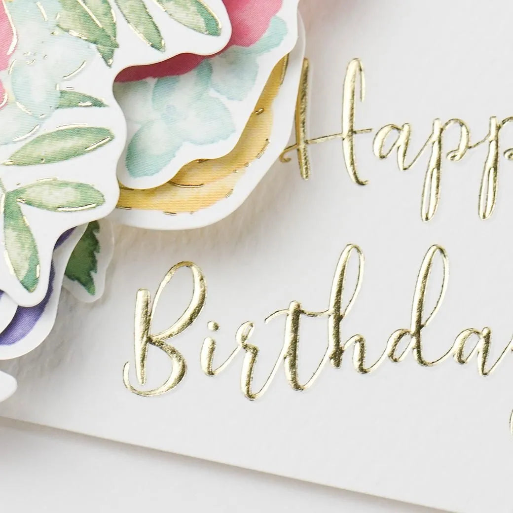 Birthday Flower Pop-Up Mini Card