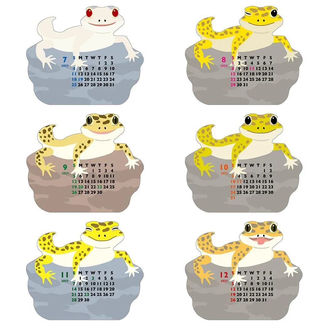2027 Desk Calendar - Animal Die-Cut Mini - Leopard Gecko