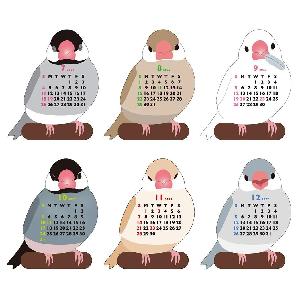 2027 Desk Calendar - Animal Die-Cut Mini - Paddybird