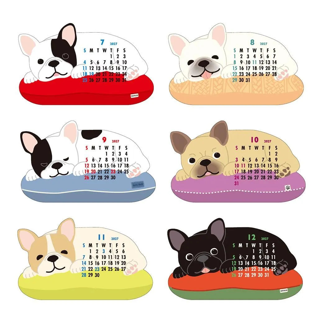2027 Desk Calendar - Animal Die-Cut - French Bull