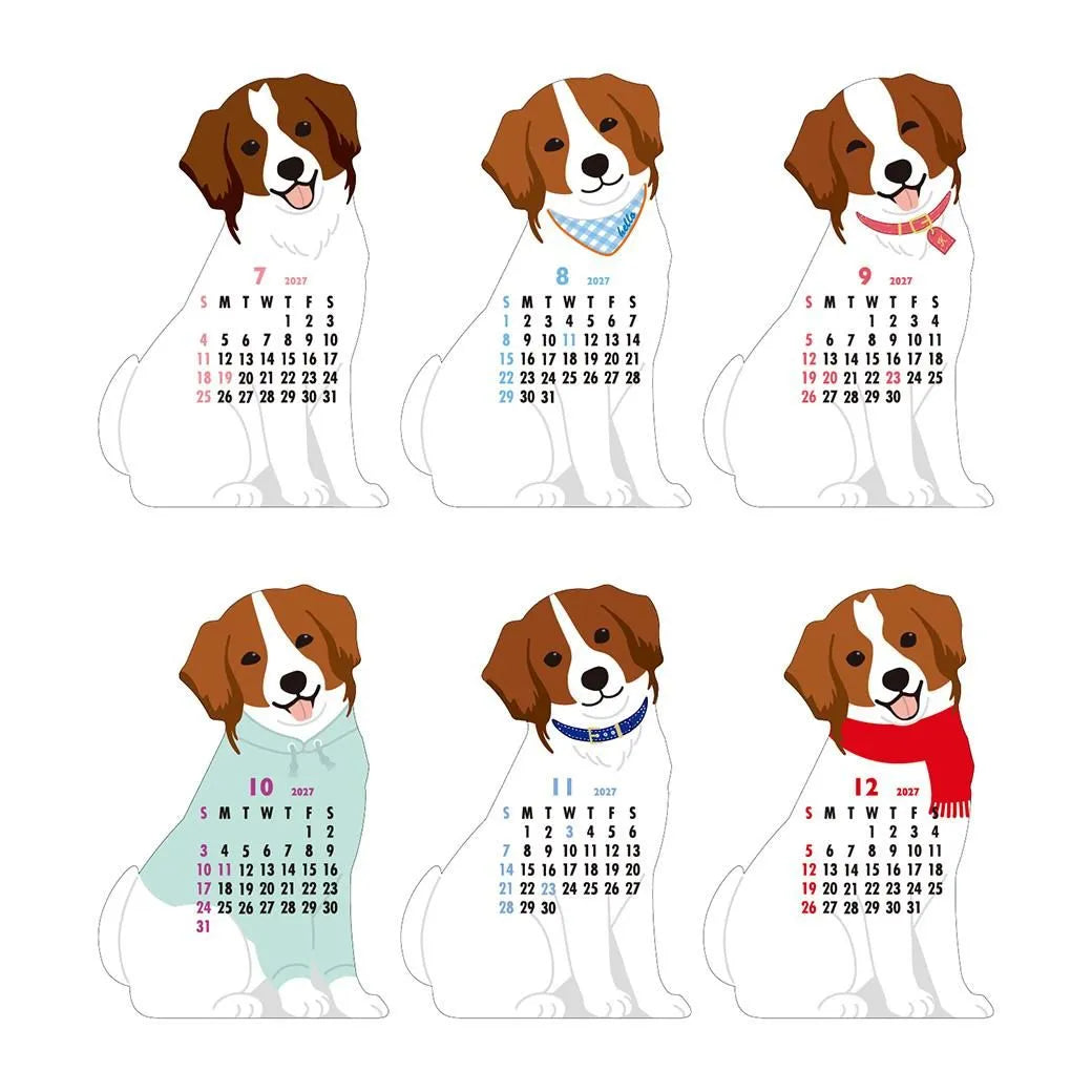 2027 Desk Calendar - Animal Die-Cut - Kooikerhondje