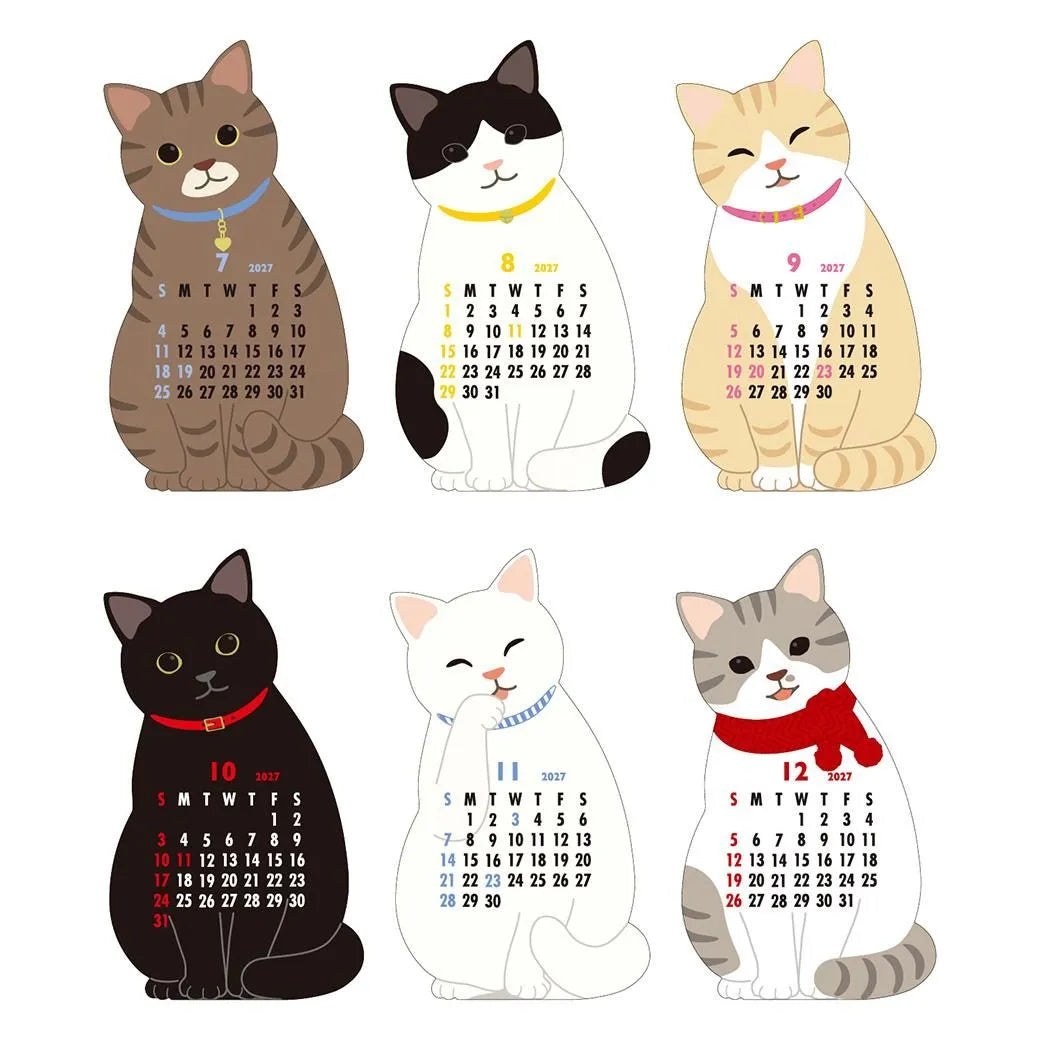 2027 Desk Calendar - Animal Die-Cut - Cat