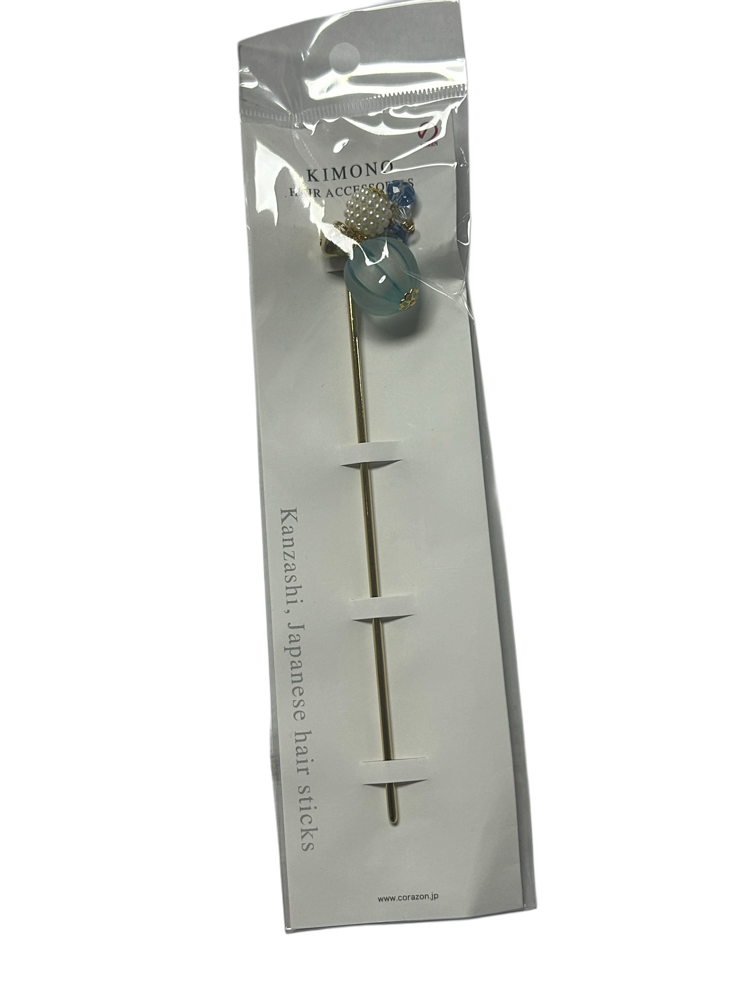 Noren Hair Pin, Bubble Ball, Hair Accessory Blue