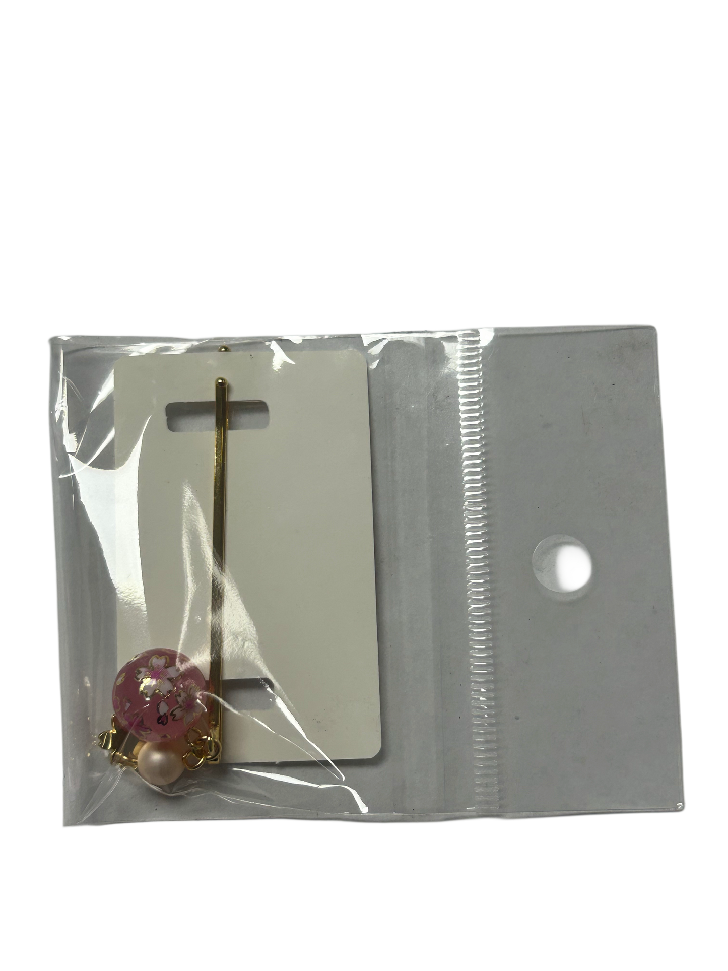 Sakura ball hairpin peach HD