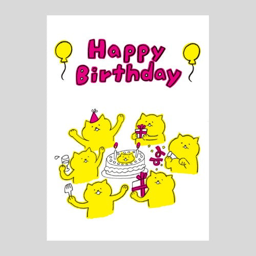Konno Printing Card Birthday Card Birthday elebration L24S001