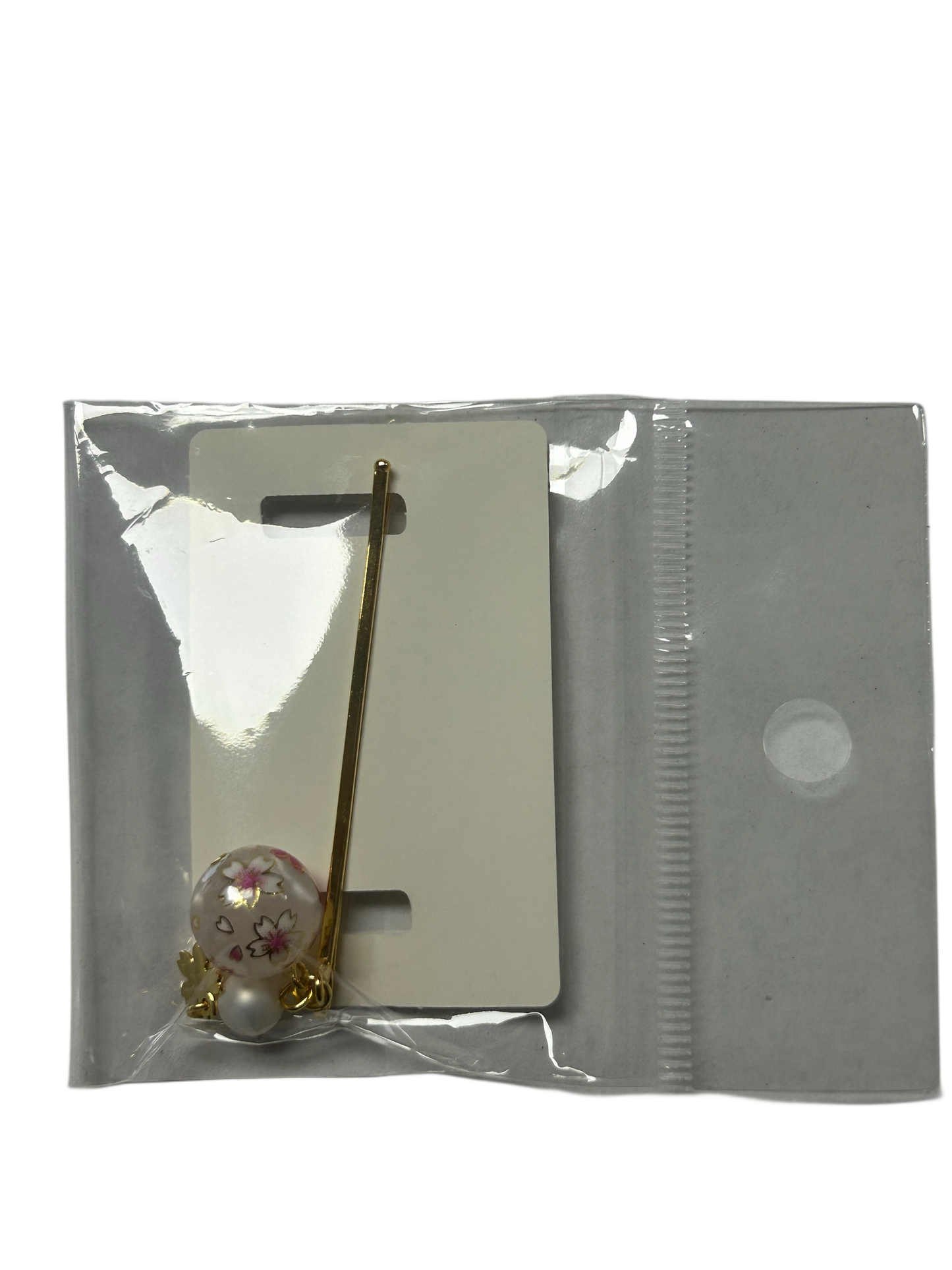 Sakura ball hairpin white HD