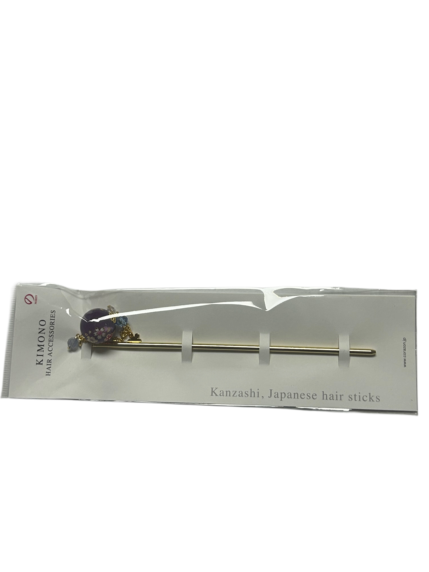 Noren Hair Pin, Bubble Ball, Hair Accessory Purple