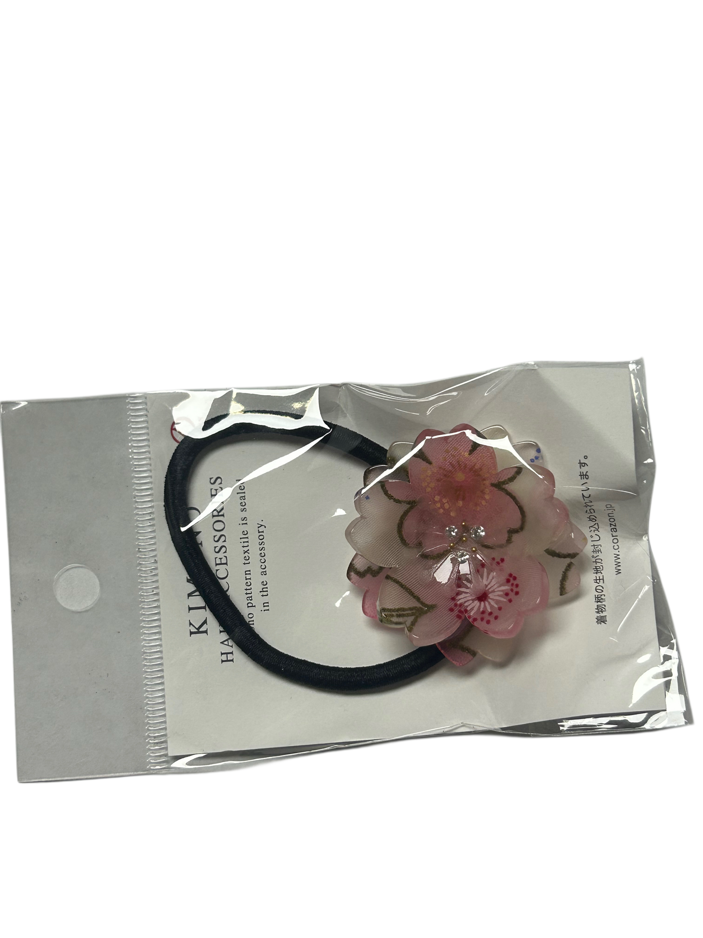 Acrylic Original Sakura Hair tie Pony Japanese pattern Flower Pink