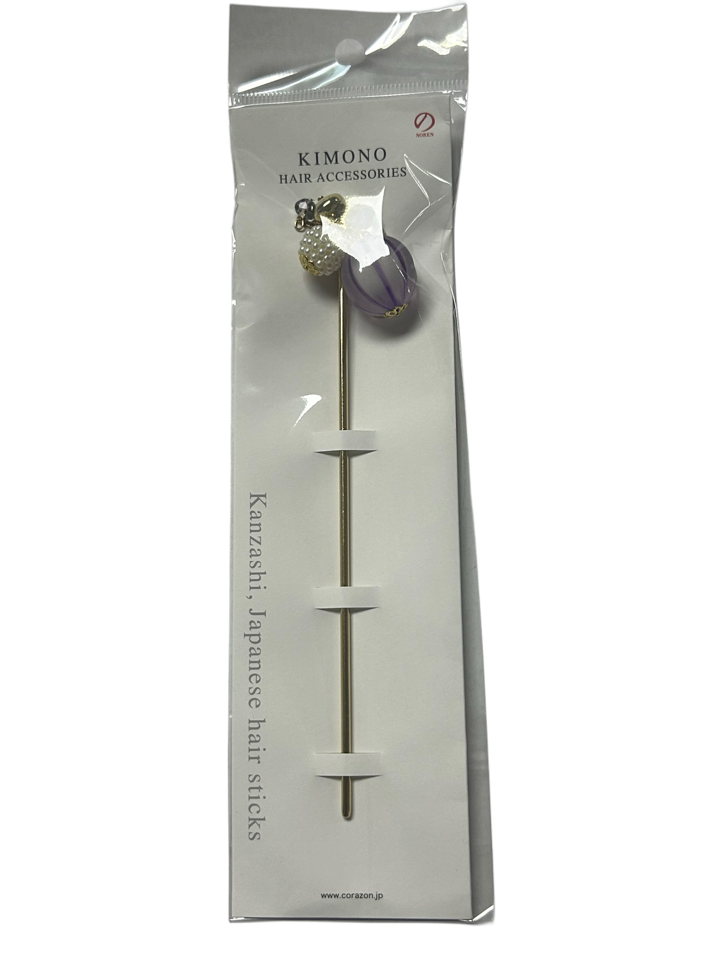 Noren Hair Pin, Bubble Ball, Hair Accessory purple