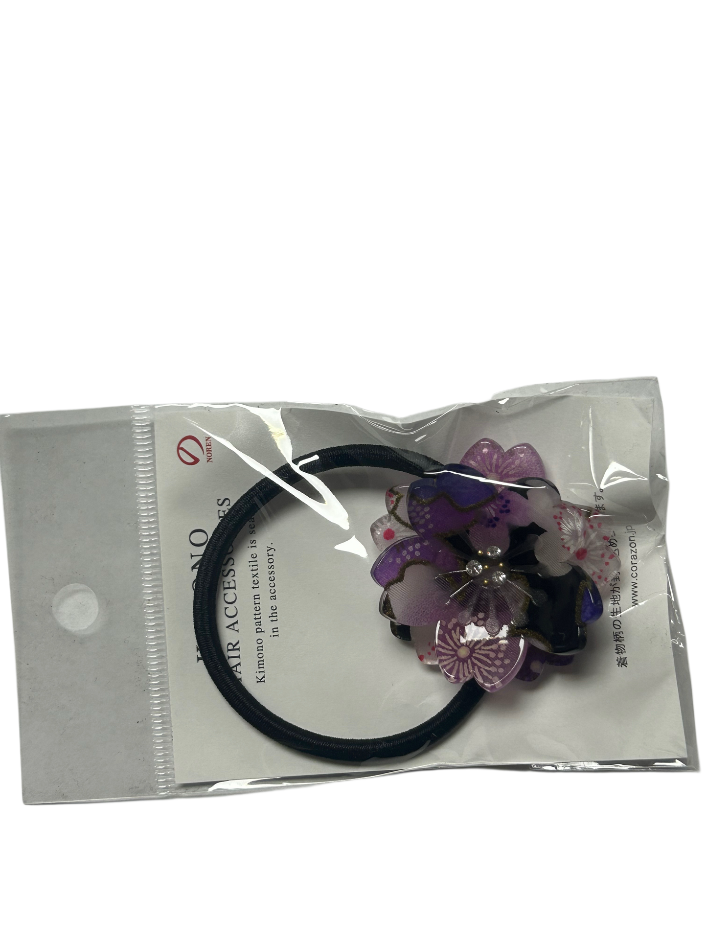 Acrylic Original Sakura Hair tie Pony Japanese pattern Flower Purple