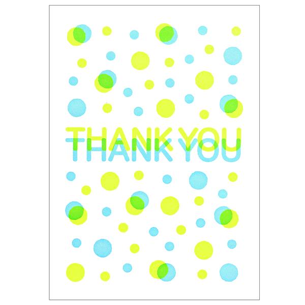 Tegami Letterpress Greeting Card Thank you