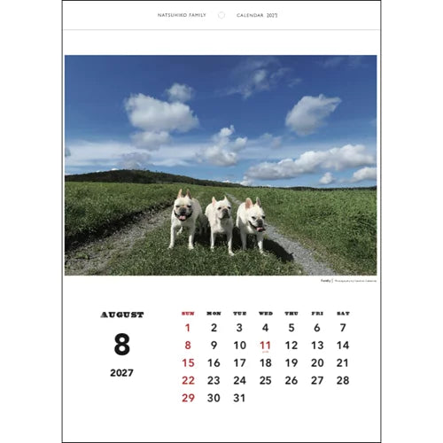 2027 Wall Calendar - Natsuhiko Family / Yasuhiro Sakashita