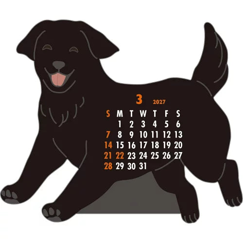 2027 Desk Calendar - Animal Die-Cut - Retriever