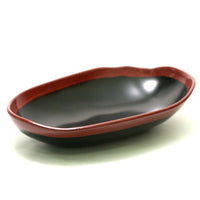 Kyoohoo Lacquer Ware Dish Edge Design Black