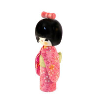 Kyoohoo Japanese Kokeshi Doll hogaraka pink (K12-4301P)