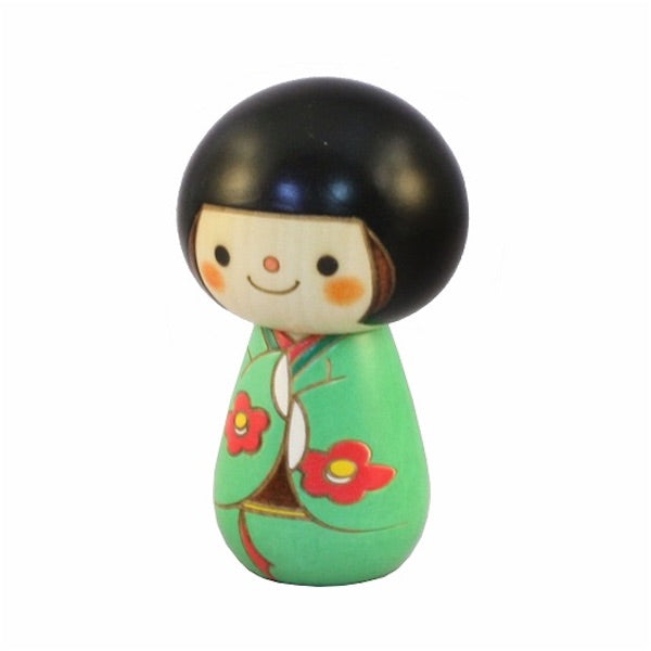 Kyoohoo outlet Japanese Kokeshi Doll Short hair Red (K12-4341R)