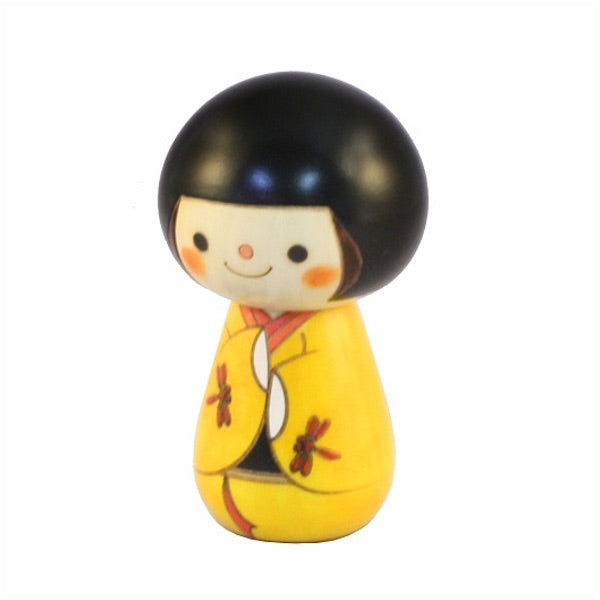 Kyoohoo Japanese Kokeshi Doll sold Short hair Pink (K12-4341P)