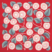 kyoohoo Cotton Furoshiki Small Size Camellia Red