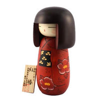 Kyoohoo Japanese Kokeshi Doll Benitsubaki (M) (k12-3874)