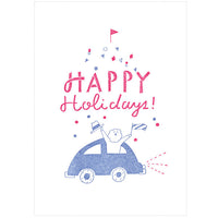 japanwave Tegami Letterpress Greeting Card Happy Holidays!