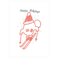 japanwave Tegami Letterpress Greeting Card Happy Holidays