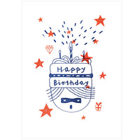 japanwave Tegami Letterpress Greeting Card Happy Birthday