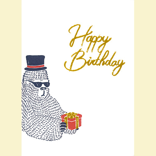 Konno Printing Greeting Card Gorrila Birthday L19S008