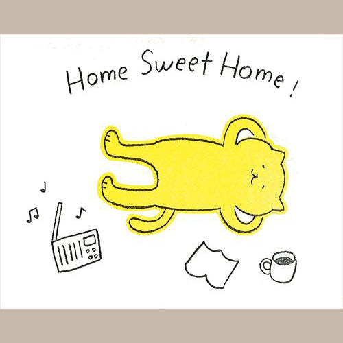 Konno Printing Greeting Card Lie Down Letterpress Card L22S002