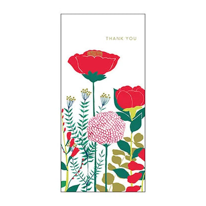 Thank you flower card, red MA-1