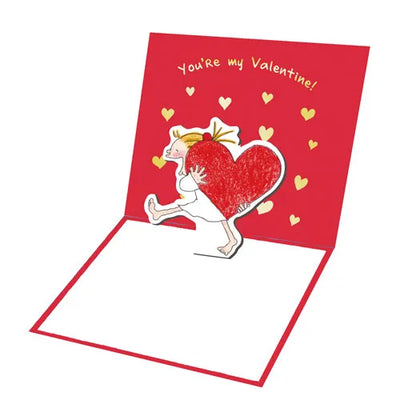 Coco Valentine Pop-Up Mini Card, Red.