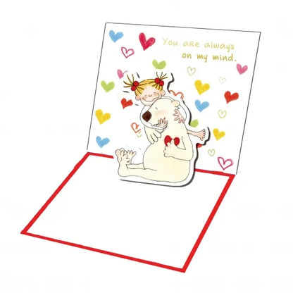 Coco Valentine Pop-Up Mini Card, White