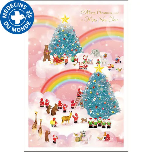 Mini Santa Christmas Card S-415