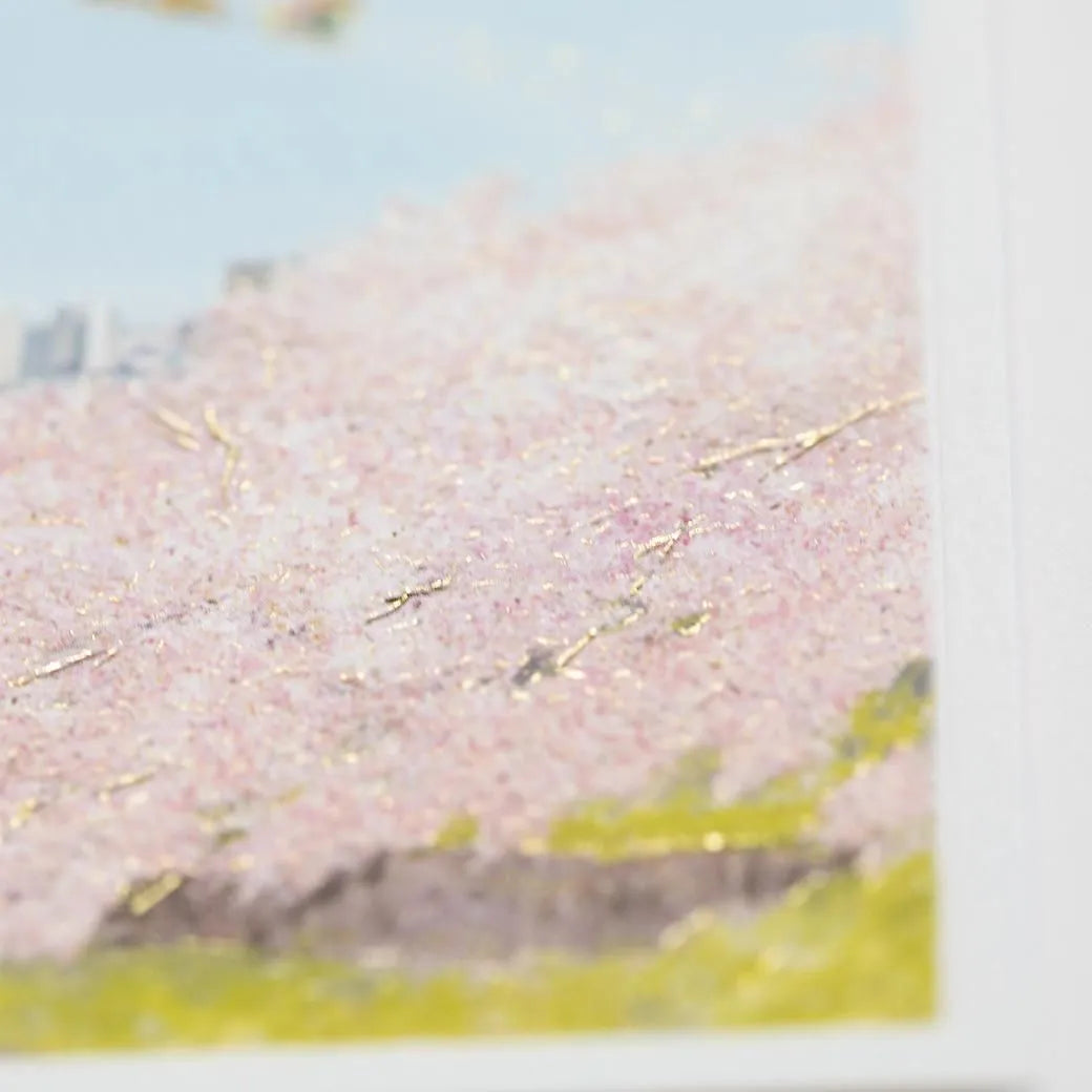 Japanese-Style Mini Santa Christmas Card, Chidorigafuchi SJ-68