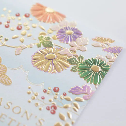 Japanese-Style Formal Card with Chrysanthemum Design SN-106