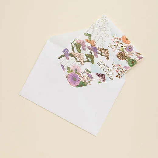 Japanese-Style Formal Card with Chrysanthemum Design SN-106