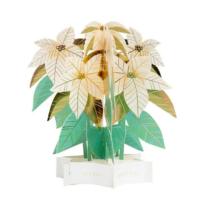 Christmas Blooming Card Poinsettia Gold KE-19