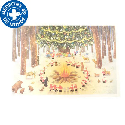 Mini Santa Christmas Card S-416