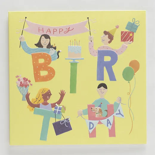 Happy Birthday Alphabet Card