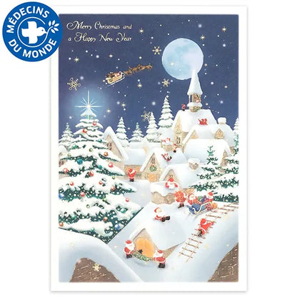 Mini Santa Christmas Card S-424