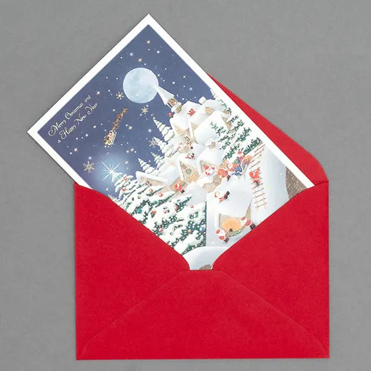 Mini Santa Christmas Card S-424