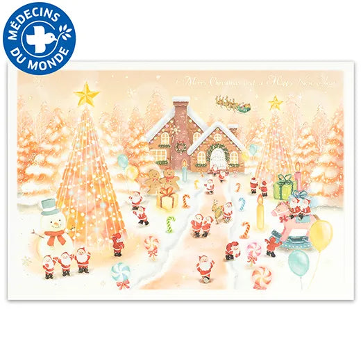 Mini Santa Christmas Card S-425