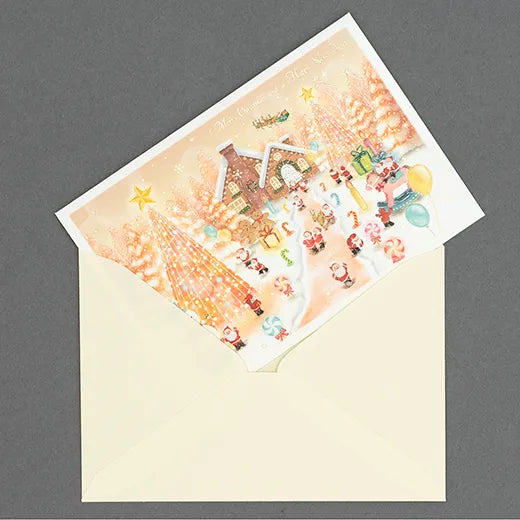 Mini Santa Christmas Card S-425